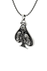 Death Gambler Pendant presented in its premium SARNION gift box, making it an ideal gift for a card player.