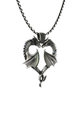 Dragon Love Pendant presented in its premium SARNION gift box, making it a perfect anniversary or Valentine's gift.