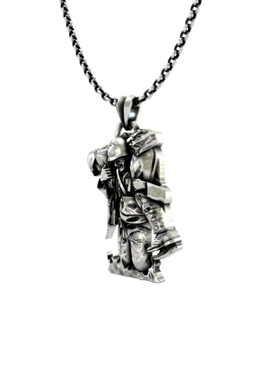 Military Hero Pendant in 925 sterling silver worn as a powerful tribute to military sacrifice and brotherhood.
