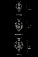 Multiple angle views of the 925 silver American Eagle Pendant showing its complete 3D sculptural detail