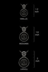 Multiple angle views of the 925 silver Divine Protection Pendant showing both the Warrior Saint and Guardian Angel sides.