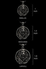 Multiple angle views of the 925 silver Royal Fury Pendant showing its complete, dynamic sculptural design.