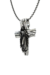 Multiple angle views of the 925 silver Sacred Cross Pendant showing its complete, detailed sculptural design.