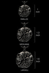 Multiple angle views of the 925 silver Wolf School Pendant showing its complete 3D geometric structure.