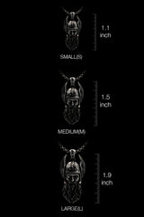 Norse Allfather Pendant presented in its premium SARNION gift box, a perfect gift for an enthusiast of Norse mythology.