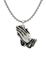 Oni Mask Pendant in 925 sterling silver, front view showcasing the ferocious Japanese demon face.