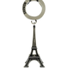 Parisian Tower Earring in 925 sterling silver - front view showcasing the iconic landmark charm and modern huggie hoop.
