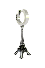 Side angle of the Parisian Tower Earring, highlighting the three-dimensional detail and craftsmanship of the silver charm.