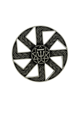 Side angle view of the Sterling Silver Celtic Lapel Pin, highlighting the 3D depth of the knot pattern.

