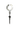 Side angle view of the Sterling Silver Gothic Sword Earring highlighting the three-dimensional depth of the hilt