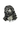 Side angle view of the Sterling Silver Jesus Head Pin, highlighting the classical sculptural details of the hair and thorns.