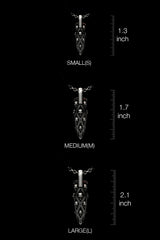 Skull Bullet Pendant presented in its premium SARNION gift box, making it an ideal gift for a bold individual.