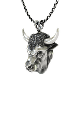 Taurus Bull Pendant presented in its premium SARNION gift box, making it the perfect gift for a Taurus.