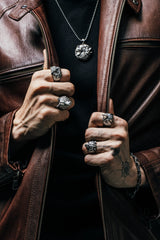 Witcher Wolf Medallion in 925 sterling silver worn as the ultimate piece of fan jewelry for The Witcher saga.