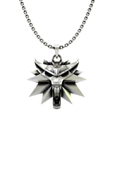 Wolf School Pendant, the iconic Witcher medallion of Geralt of Rivia, in 925 sterling silver.