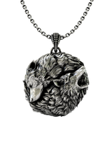 Wolf School Pendant, the iconic Witcher medallion of Geralt of Rivia, in 925 sterling silver.