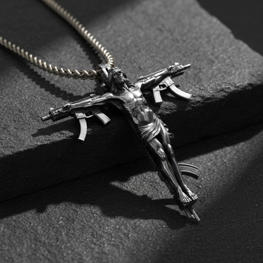 Silver Crucifixion Statement Pendant