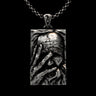 Front view of the Silver Wisdom Pendant in 925 sterling silver, showing a philosopher's face in high-relief.