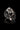 Angled perspective of the handcrafted Textured Silver Skull Ring, detailing the artistic, liquid-metal-like texture over the entire piece.