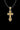 Two-tone Orthodox cross pendant showing the detailed gold vermeil Crucifixion of Christ on a 925 sterling silver frame.
