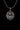 Silver Aquarius necklace featuring a detailed goddess figure surrounded by waves, hanging from a chain on a black background.
