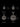 Size comparison of the sterling silver Aquarius necklace shown in XSMALL, SMALL, MEDIUM, and LARGE with inch measurements.