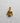 Top-down view of the gold-plated martial arts uniform pendant, highlighting its polished finish and detailed lapels.