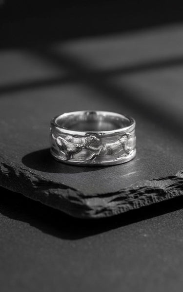 Silver Wolf Ring