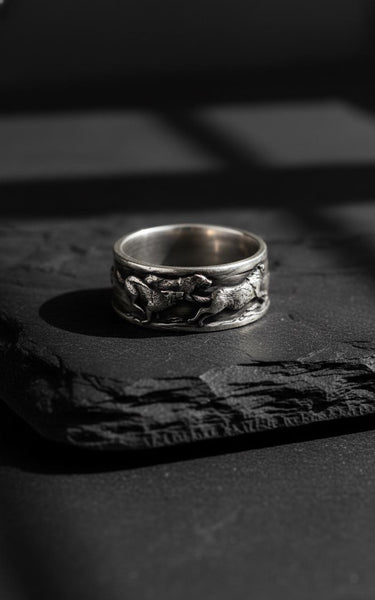Silver Wolf Ring