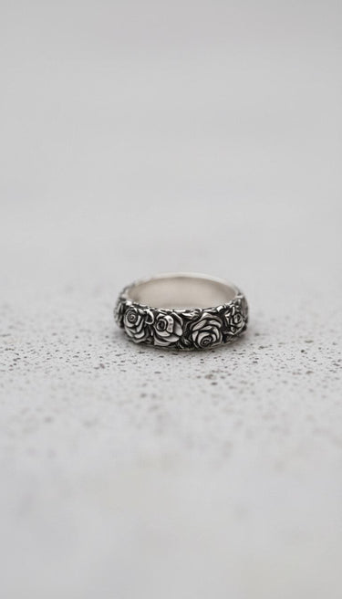 Silver Japanese Rose Ring