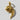 Detailed view of the 925 sterling silver fish pendant showcasing intricate fin textures and golden vermeil finish.