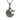 Front view of 925 sterling silver Anubis head pendant showing intricate headdress and sleek jackal facial features
