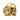 Gold vermeil skull ring with stylized flame band design displayed on dark textured stone background