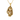 Gold vermeil Crying Mary pendant with tears and praying hands displayed on dark textured background