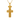 Gold vermeil Silver Orthodox Cross Pendant with detailed Jesus corpus and inscriptions on black background