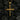 Front view of gold vermeil nail cross necklace pendant showcasing religious symbolism and craftsmanship