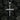 Angled view of silver nail cross pendant highlighting the top bail and polished sterling silver texture