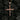 Two-tone silver and gold nail cross pendant displaying intricate rope texture and craftsmanship