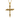 Detailed view of 14K gold vermeil silver nail cross pendant resting on black charcoal background