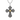 Star Cross Pendant, front view on white background