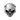 Angry skull ring, front view on white background