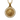 Gold vermeil bear head pendant with sun ray border displayed on dark charcoal background