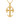 Anchor cross pendant, front view on white