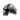 Front view of silver clown skull ring featuring polished nose and jagged eye markings