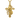 Gold vermeil praying hands cross pendant featuring rosary beads on dark background
