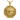 Gold vermeil octagonal pendant featuring a realistic panda wearing a conical hat with bamboo border details on charcoal