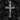 Oxidized 925 sterling silver crucifix pendant with trefoil ends and vine details on charcoal