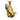 14K gold vermeil version of the Silver Praying Hands Pendant, displaying intricate knuckles and cuffs on a concrete background.
