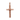 Rose gold plated silver rustic cross pendant with detailed wood grain texture on white background