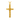 Gold vermeil rustic cross pendant featuring a detailed wood-grain texture and rope-wrapped center, angled on a white textured surface.